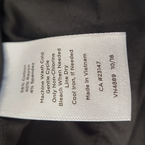 Talbots SZ 16 Hampshire Pants Ankle Flat Front Relaxed Fit Slacks Black - Picture 9 of 11